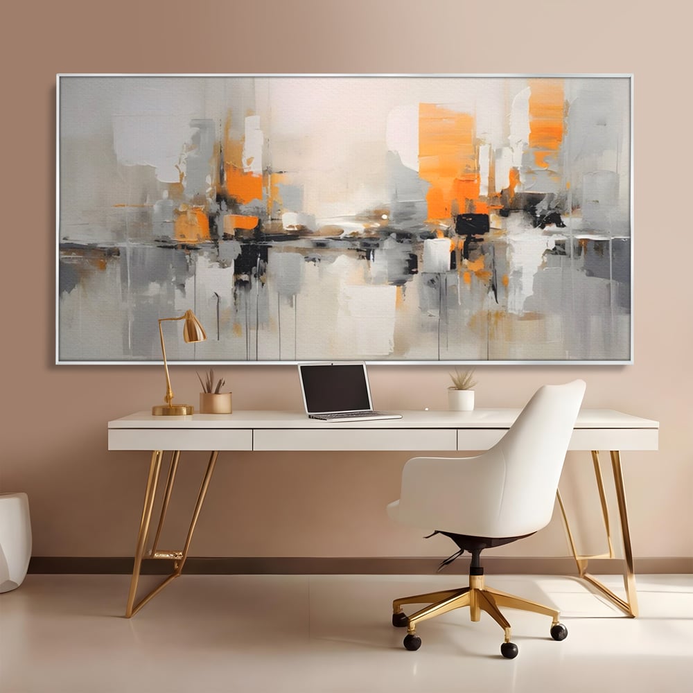 Leinwandbilder Premium LuxCanva® A1626, Grau Leinwandbilder, Zimmer, Dekorativ, Nicht Farben, Reflektierend, Abstrakt, Schlafzimmer, Lebendige Farben