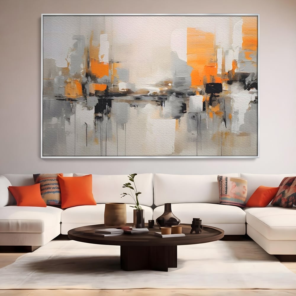 Leinwandbilder Premium LuxCanva® A1626, Grau Leinwandbilder, Zimmer, Dekorativ, Nicht Farben, Reflektierend, Abstrakt, Schlafzimmer, Lebendige Farben