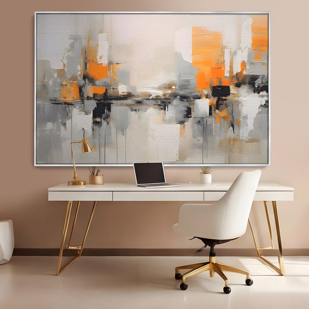 Leinwandbilder Premium LuxCanva® A1626, Grau Leinwandbilder, Zimmer, Dekorativ, Nicht Farben, Reflektierend, Abstrakt, Schlafzimmer, Lebendige Farben