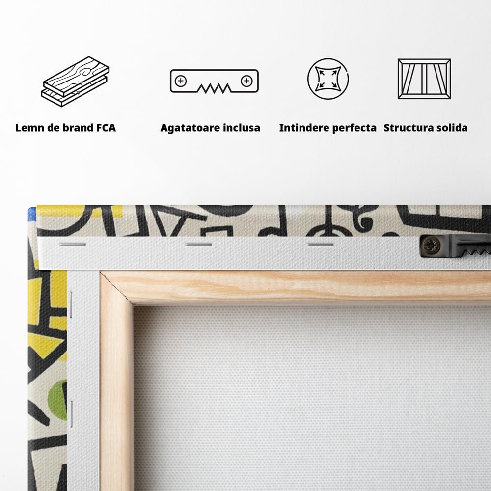 Tablou Canvas Premium LuxCanva® A1627, Rich Harbour , Camera Copil, Paul Klee, Animatie, Modern, Dormitor, Culori Vibrante