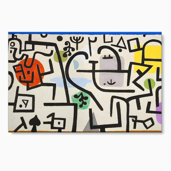 Tablou Canvas Premium LuxCanva® A1627, Rich Harbour , Camera Copil, Paul Klee, Animatie, Modern, Dormitor, Culori Vibrante