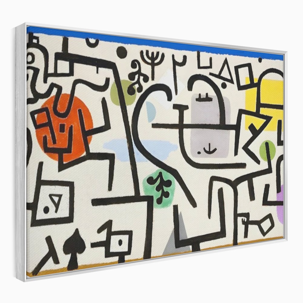 Tablou Canvas Premium LuxCanva® A1627, Rich Harbour , Camera Copil, Paul Klee, Animatie, Modern, Dormitor, Culori Vibrante