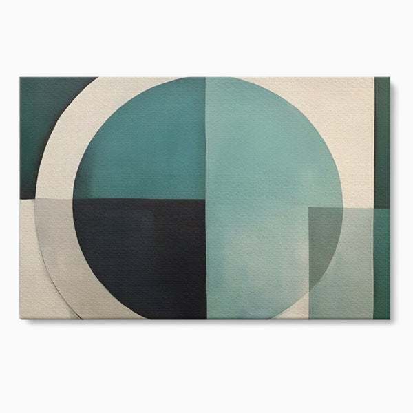 Tablou Canvas Premium LuxCanva® A1628, Turquoise Abstract , Living, Cerc, Cromatic, Modern, Dormitor, Culori Vibrante