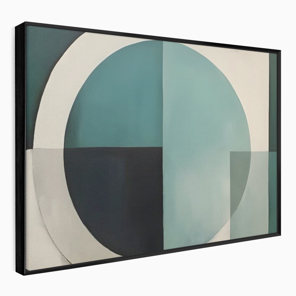 Tablou Canvas Premium LuxCanva® A1628, Turquoise Abstract , Living, Cerc, Cromatic, Modern, Dormitor, Culori Vibrante