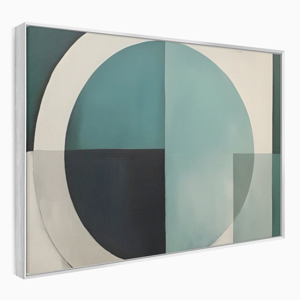 Tablou Canvas Premium LuxCanva® A1628, Turquoise Abstract , Living, Cerc, Cromatic, Modern, Dormitor, Culori Vibrante