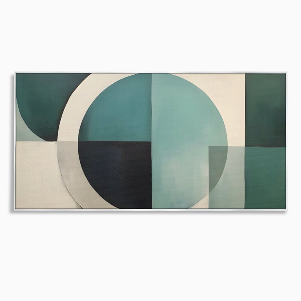 Tablou Canvas Premium LuxCanva® A1628, Turquoise Abstract , Living, Cerc, Cromatic, Modern, Dormitor, Culori Vibrante