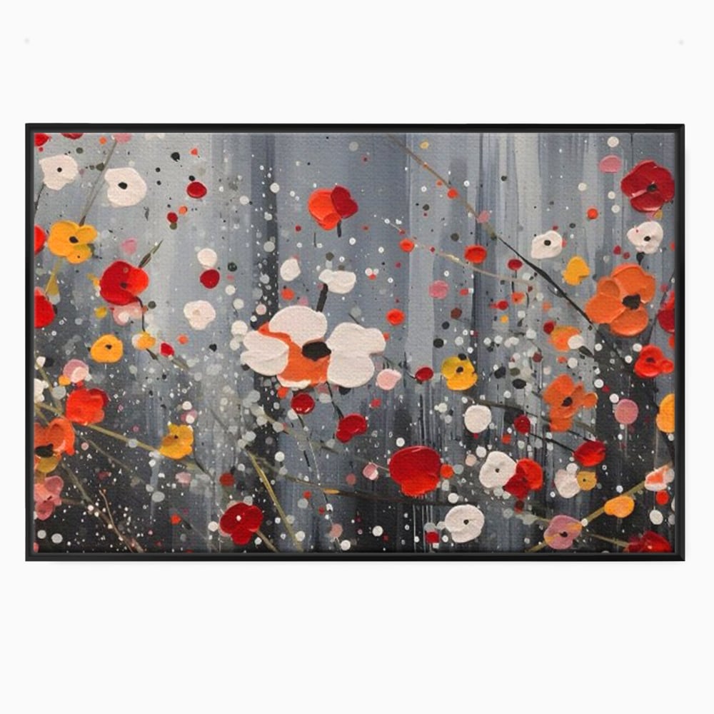 Tablou Canvas Premium LuxCanva® A1629, Minimal Flowers ,  Living, Flori, Natura, Decorativ, Dormitor, Culori Vibrante