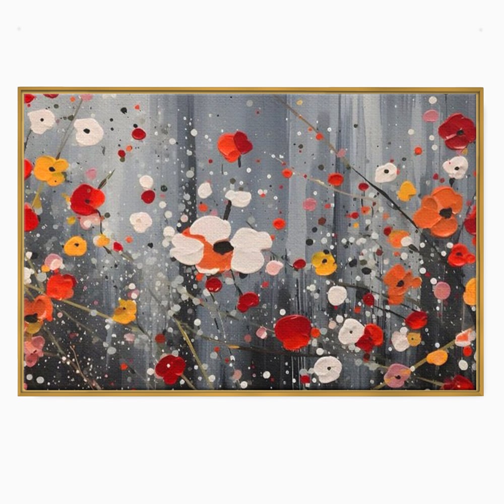 Tablou Canvas Premium LuxCanva® A1629, Minimal Flowers ,  Living, Flori, Natura, Decorativ, Dormitor, Culori Vibrante