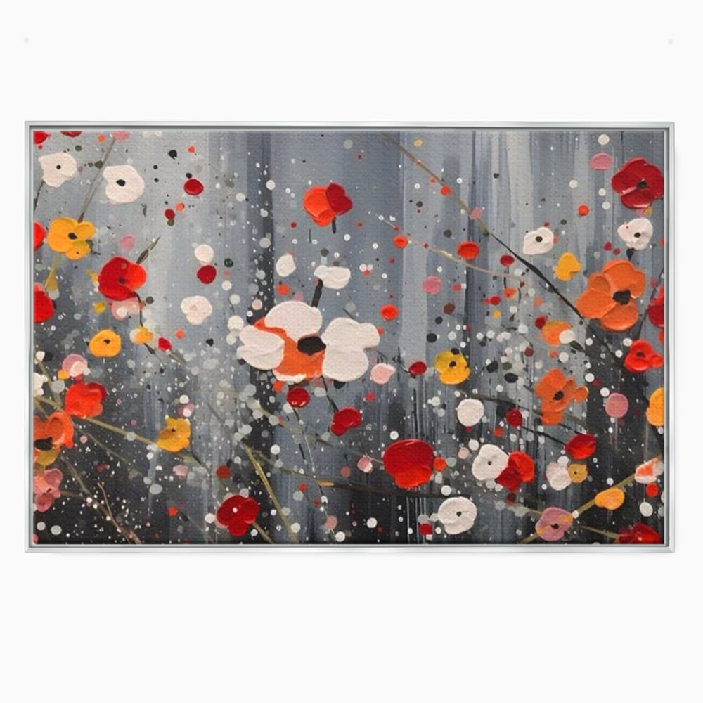 Tablou Canvas Premium LuxCanva® A1629, Minimal Flowers ,  Living, Flori, Natura, Decorativ, Dormitor, Culori Vibrante