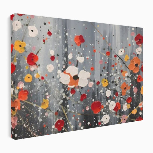 Tablou Canvas Premium LuxCanva® A1629, Minimal Flowers ,  Living, Flori, Natura, Decorativ, Dormitor, Culori Vibrante