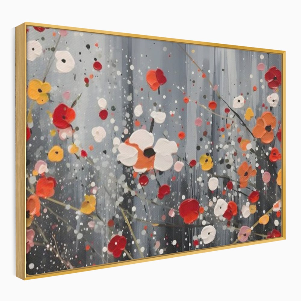 Tablou Canvas Premium LuxCanva® A1629, Minimal Flowers ,  Living, Flori, Natura, Decorativ, Dormitor, Culori Vibrante