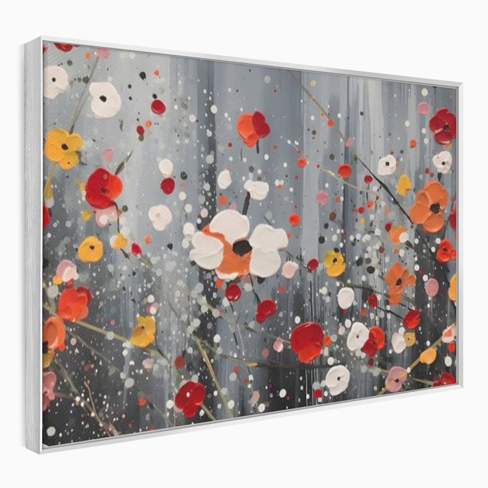 Tablou Canvas Premium LuxCanva® A1629, Minimal Flowers ,  Living, Flori, Natura, Decorativ, Dormitor, Culori Vibrante