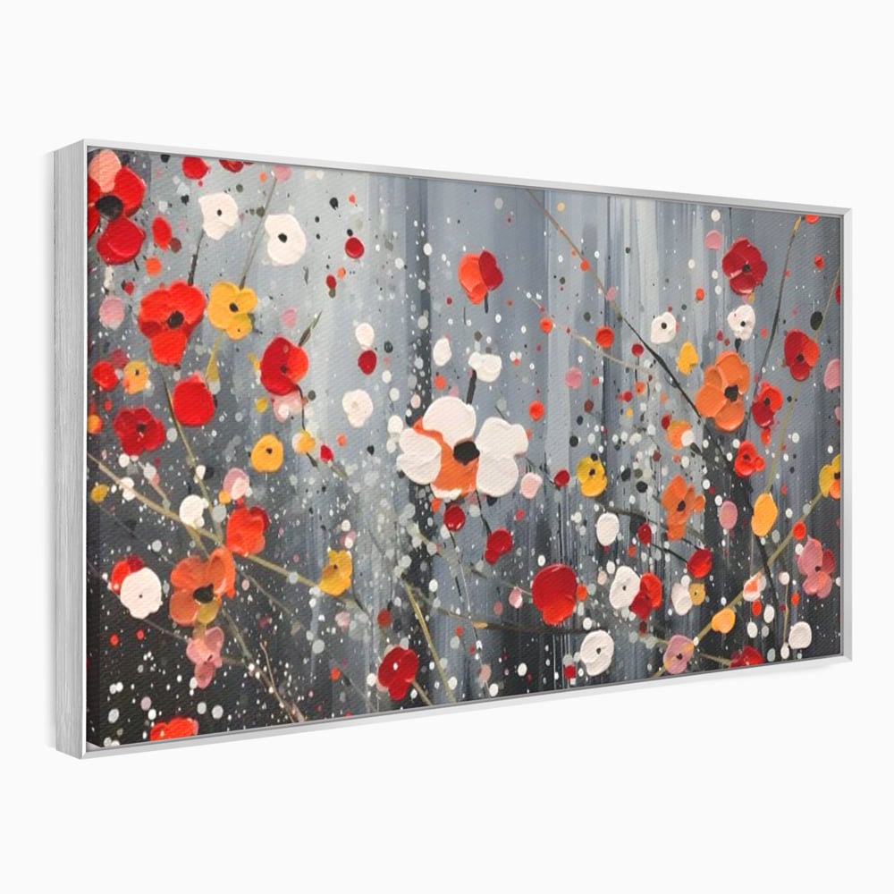 Tablou Canvas Premium LuxCanva® A1629, Minimal Flowers ,  Living, Flori, Natura, Decorativ, Dormitor, Culori Vibrante