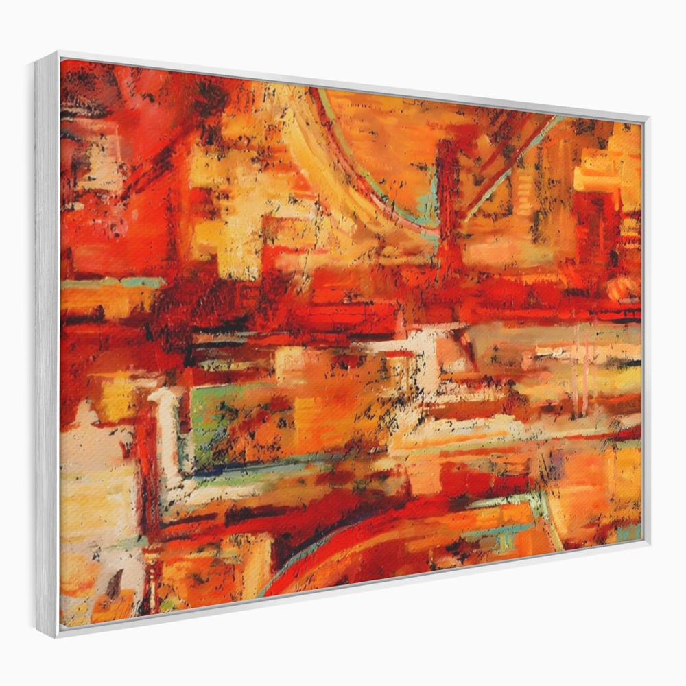 Tablou Canvas Premium LuxCanva® A1631, Abstract Red ,  Living, Cromatic, Decorativ, Dormitor, Culori Vibrante