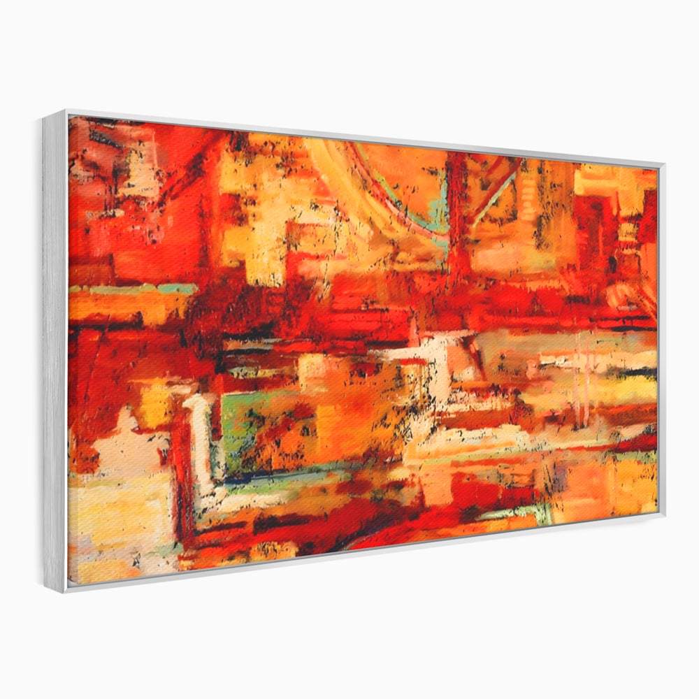 Tablou Canvas Premium LuxCanva® A1631, Abstract Red ,  Living, Cromatic, Decorativ, Dormitor, Culori Vibrante