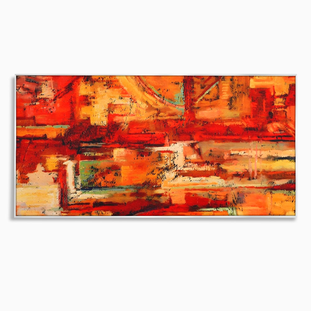 Tablou Canvas Premium LuxCanva® A1631, Abstract Red ,  Living, Cromatic, Decorativ, Dormitor, Culori Vibrante