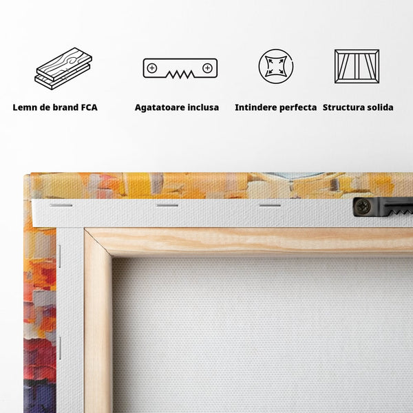 Tablou Canvas Premium LuxCanva® A1634, Abstract Moon , Living, Abstract, Decorativ, Sfera, Univers, Dormitor, Culori Vibrante
