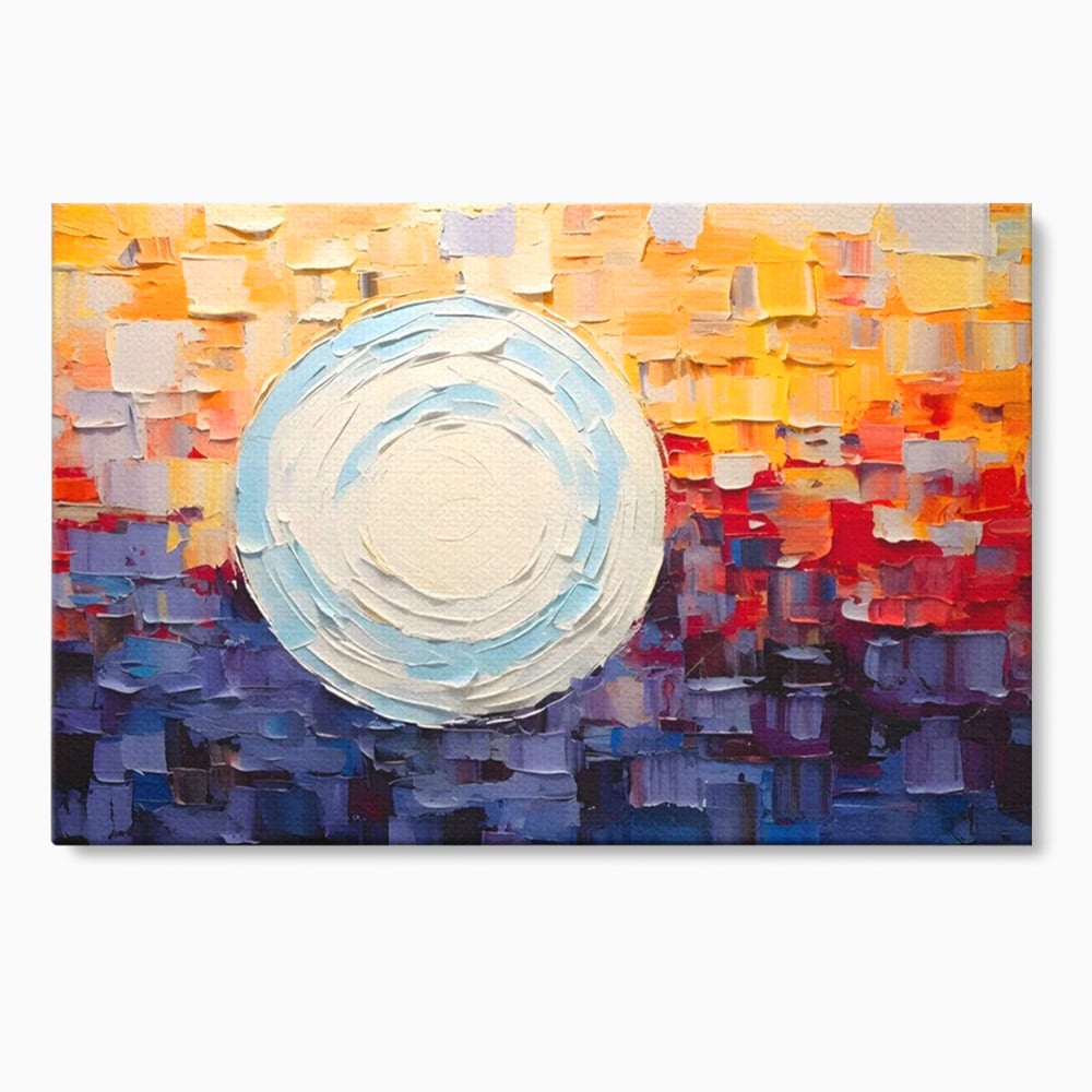 Tablou Canvas Premium LuxCanva® A1634, Abstract Moon , Living, Abstract, Decorativ, Sfera, Univers, Dormitor, Culori Vibrante