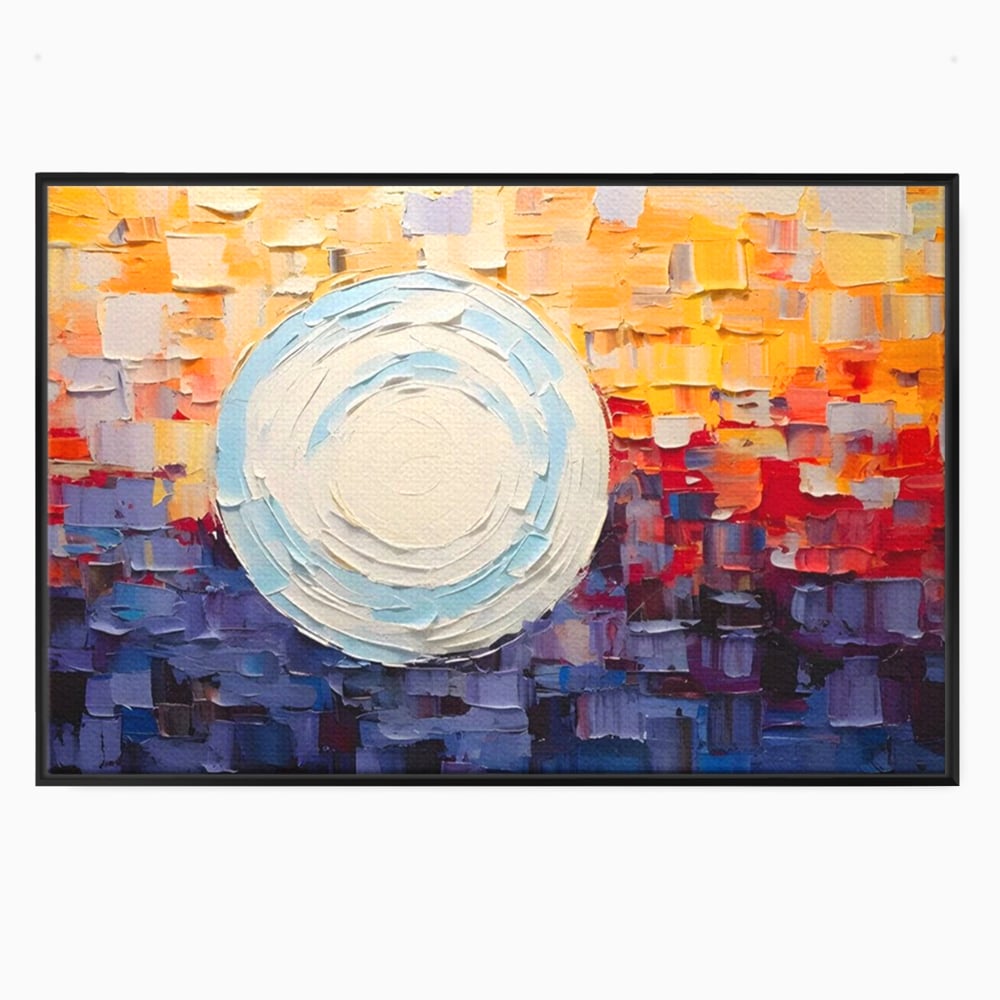 Tablou Canvas Premium LuxCanva® A1634, Abstract Moon , Living, Abstract, Decorativ, Sfera, Univers, Dormitor, Culori Vibrante