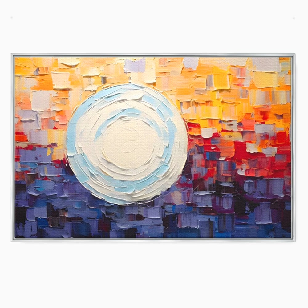 Tablou Canvas Premium LuxCanva® A1634, Abstract Moon , Living, Abstract, Decorativ, Sfera, Univers, Dormitor, Culori Vibrante