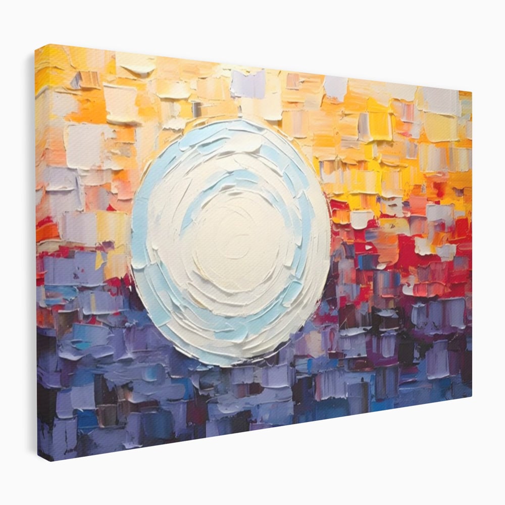 Tablou Canvas Premium LuxCanva® A1634, Abstract Moon , Living, Abstract, Decorativ, Sfera, Univers, Dormitor, Culori Vibrante