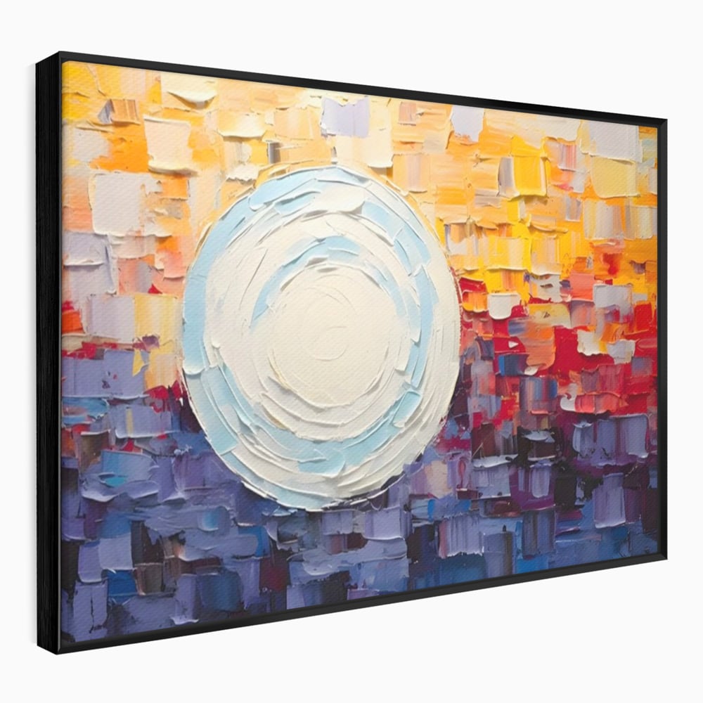 Tablou Canvas Premium LuxCanva® A1634, Abstract Moon , Living, Abstract, Decorativ, Sfera, Univers, Dormitor, Culori Vibrante