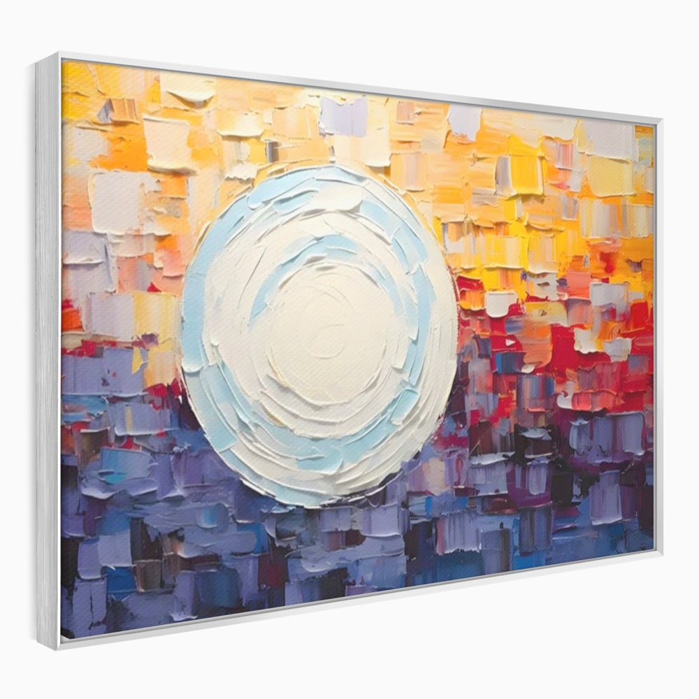 Tablou Canvas Premium LuxCanva® A1634, Abstract Moon , Living, Abstract, Decorativ, Sfera, Univers, Dormitor, Culori Vibrante