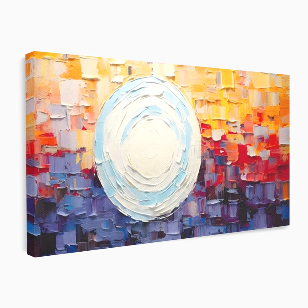 Tablou Canvas Premium LuxCanva® A1634, Abstract Moon , Living, Abstract, Decorativ, Sfera, Univers, Dormitor, Culori Vibrante
