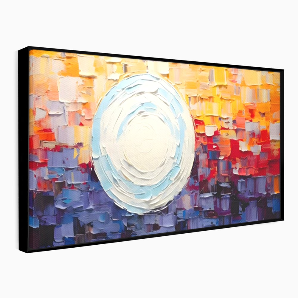 Tablou Canvas Premium LuxCanva® A1634, Abstract Moon , Living, Abstract, Decorativ, Sfera, Univers, Dormitor, Culori Vibrante
