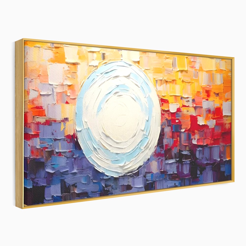 Tablou Canvas Premium LuxCanva® A1634, Abstract Moon , Living, Abstract, Decorativ, Sfera, Univers, Dormitor, Culori Vibrante