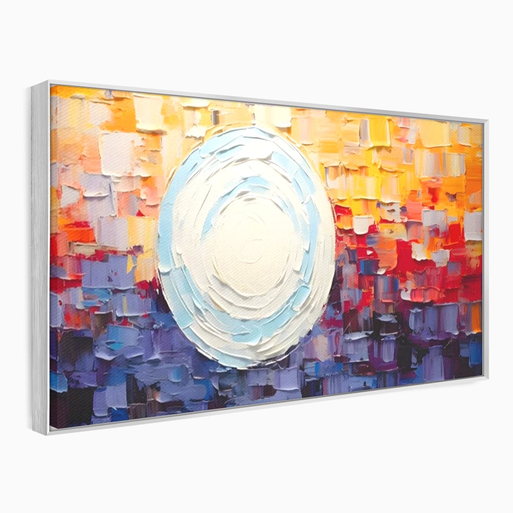 Tablou Canvas Premium LuxCanva® A1634, Abstract Moon , Living, Abstract, Decorativ, Sfera, Univers, Dormitor, Culori Vibrante