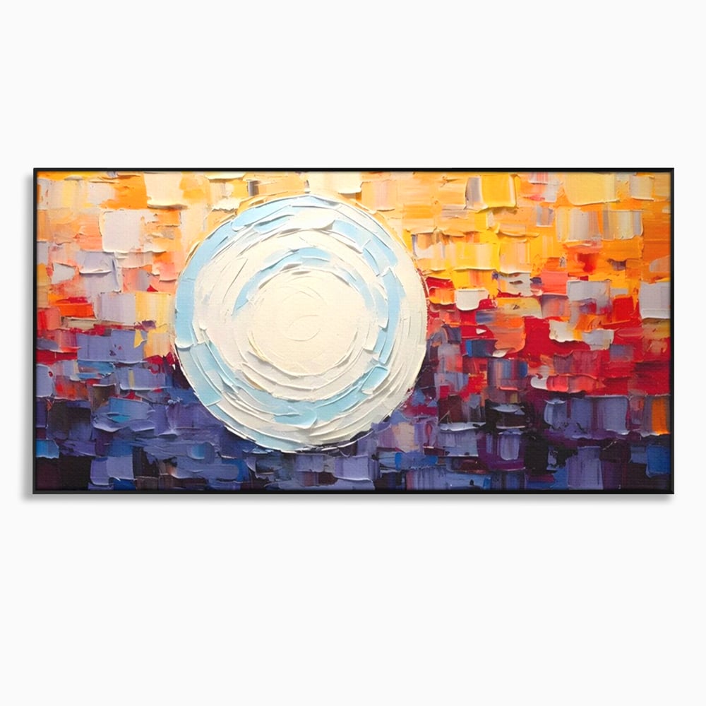 Tablou Canvas Premium LuxCanva® A1634, Abstract Moon , Living, Abstract, Decorativ, Sfera, Univers, Dormitor, Culori Vibrante