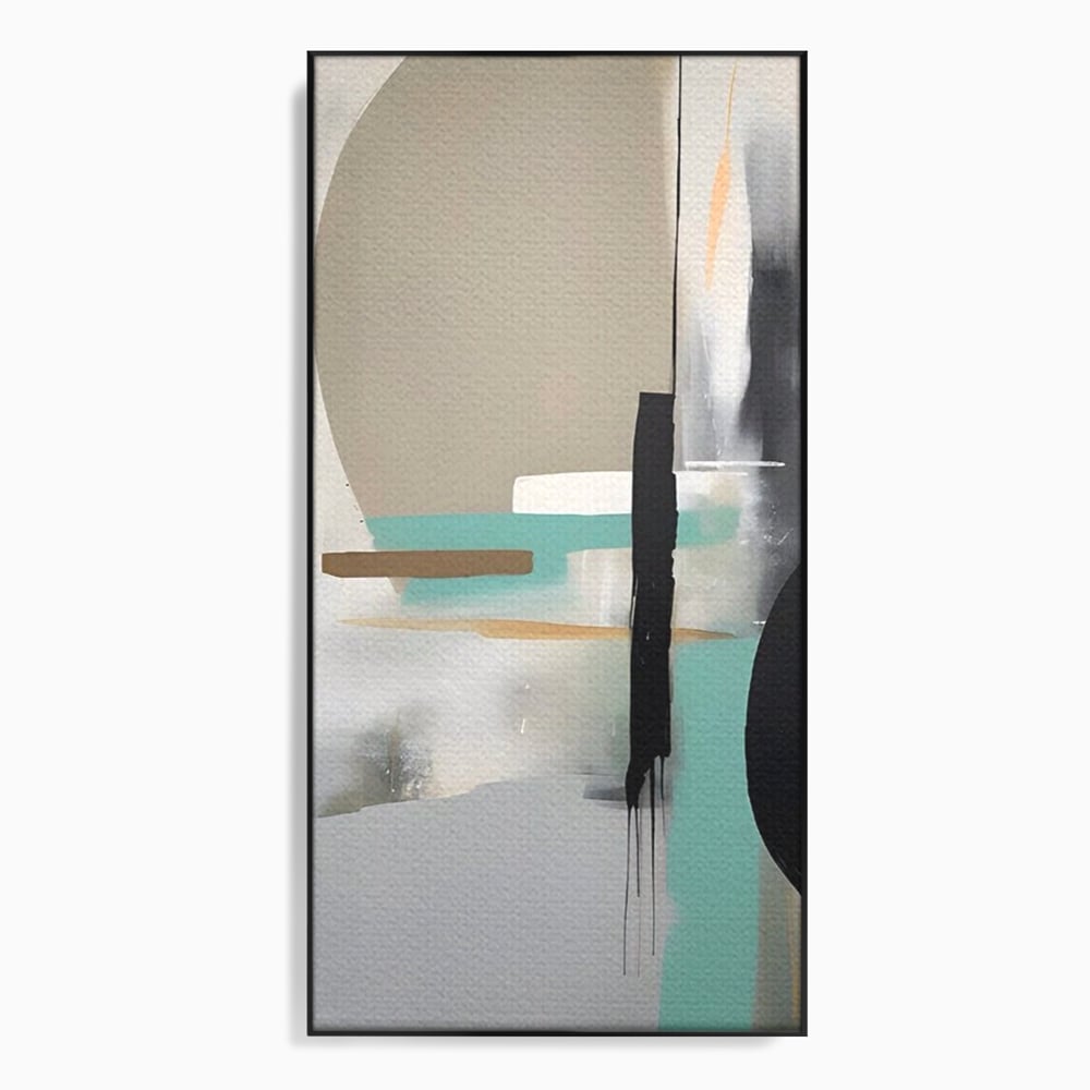 Tablou Canvas Premium LuxCanva® A1635, Abstract Circular , Room, Forme, Decorativ, Dormitor, Culori Vibrante