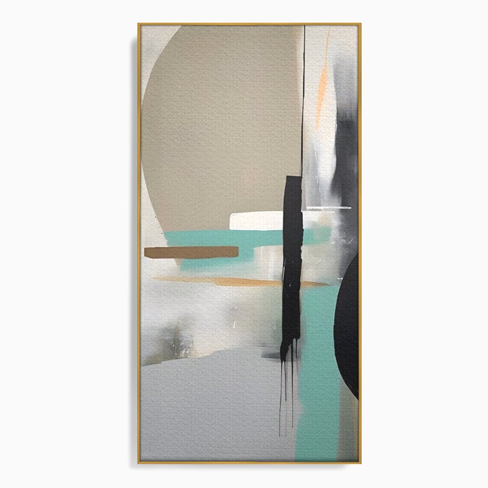 Tablou Canvas Premium LuxCanva® A1635, Abstract Circular , Room, Forme, Decorativ, Dormitor, Culori Vibrante