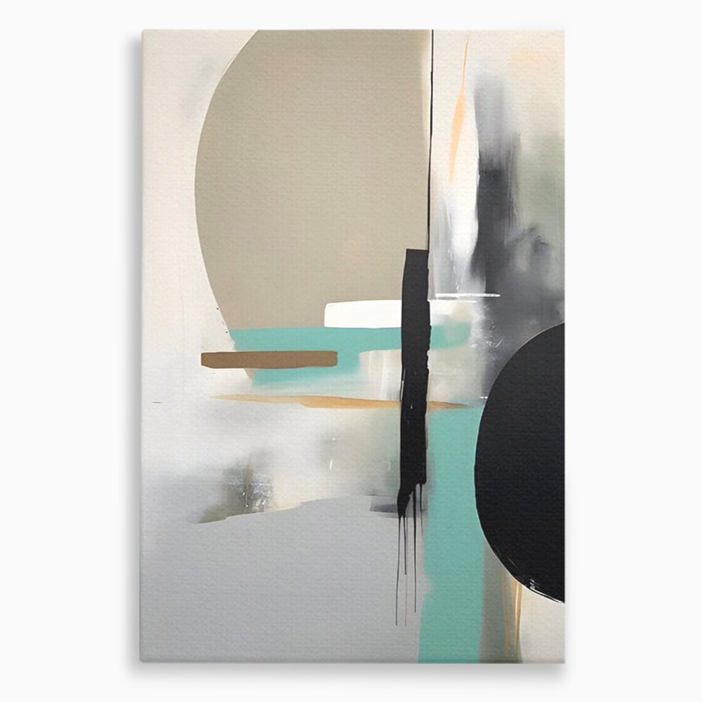 Tablou Canvas Premium LuxCanva® A1635, Abstract Circular , Room, Forme, Decorativ, Dormitor, Culori Vibrante