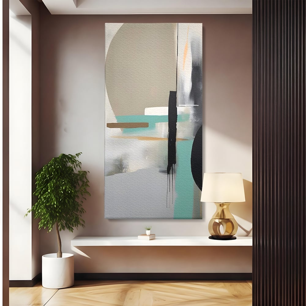 Tablou Canvas Premium LuxCanva® A1635, Abstract Circular , Room, Forme, Decorativ, Dormitor, Culori Vibrante