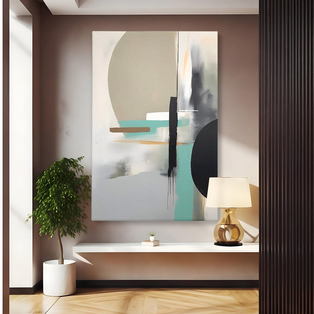 Tablou Canvas Premium LuxCanva® A1635, Abstract Circular , Room, Forme, Decorativ, Dormitor, Culori Vibrante