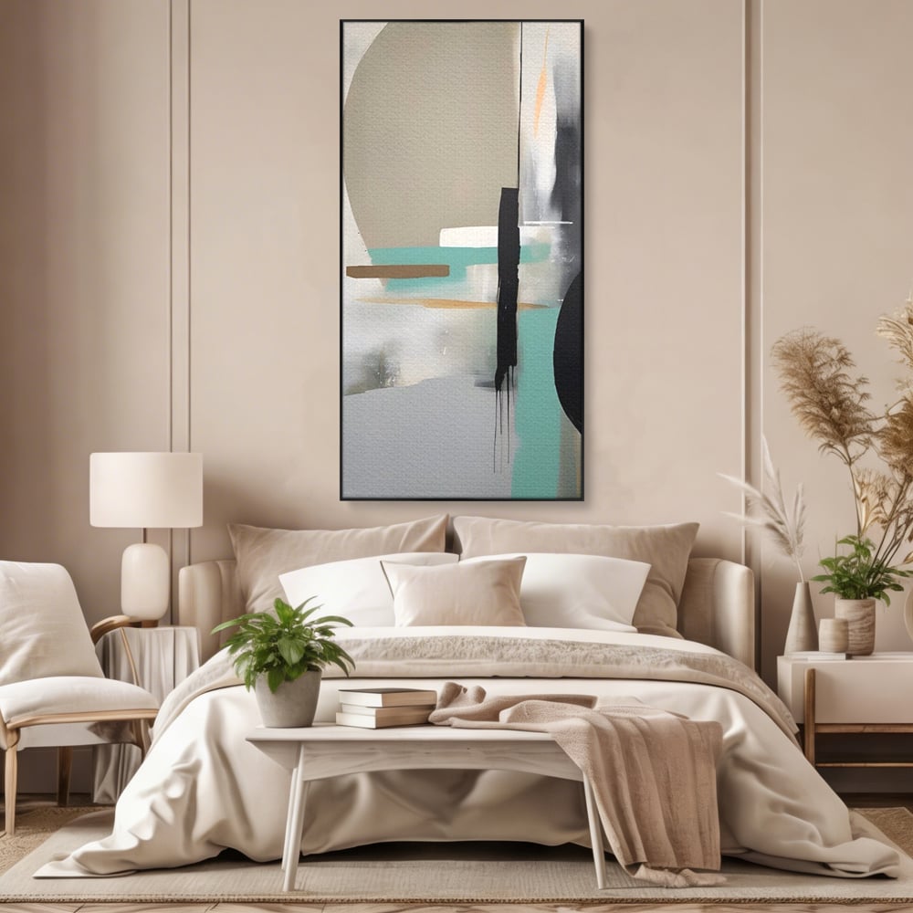 Tablou Canvas Premium LuxCanva® A1635, Abstract Circular , Room, Forme, Decorativ, Dormitor, Culori Vibrante