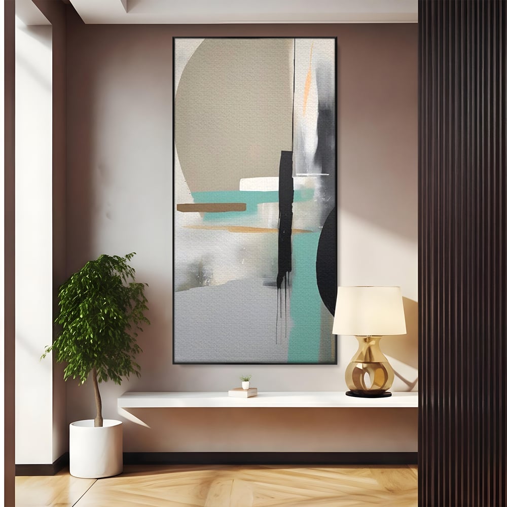 Tablou Canvas Premium LuxCanva® A1635, Abstract Circular , Room, Forme, Decorativ, Dormitor, Culori Vibrante