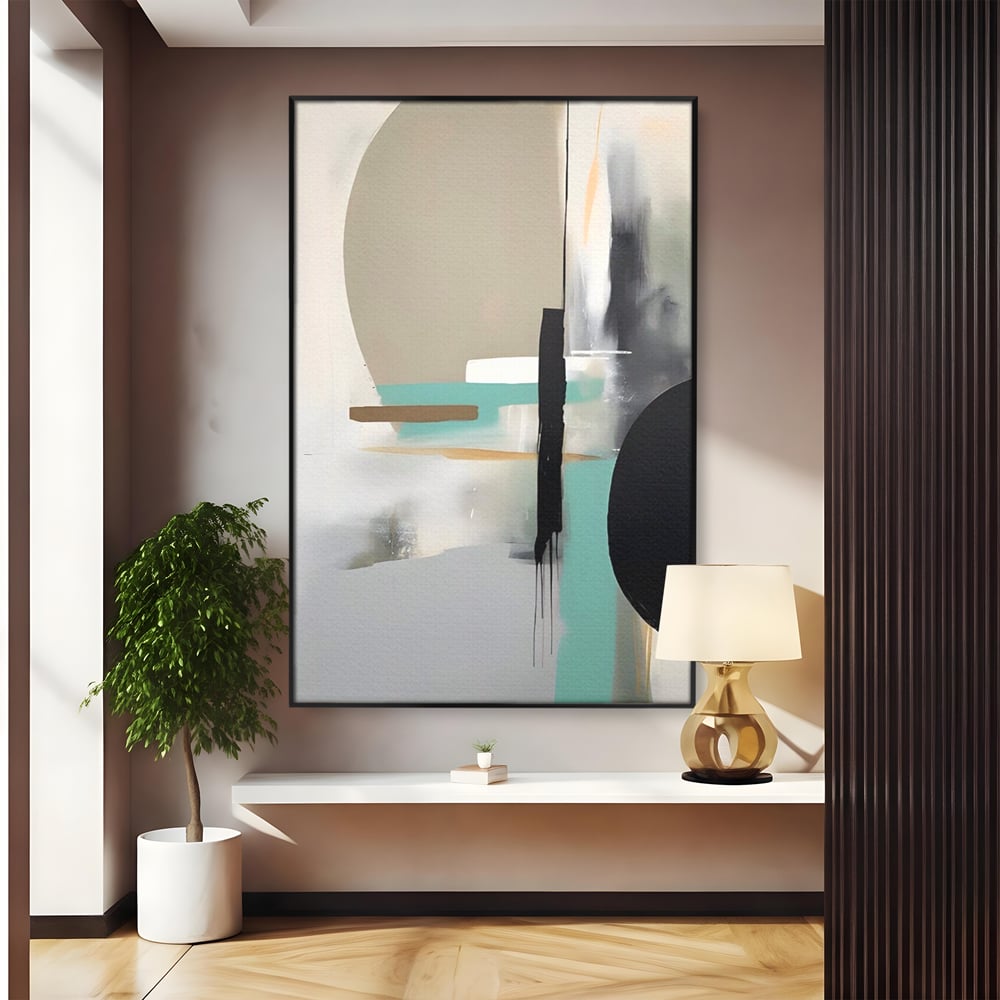 Tablou Canvas Premium LuxCanva® A1635, Abstract Circular , Room, Forme, Decorativ, Dormitor, Culori Vibrante