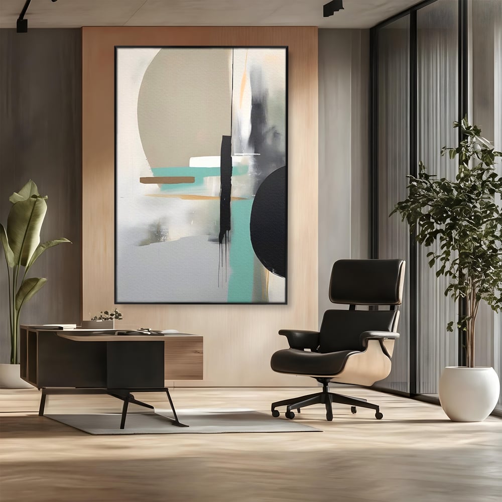 Tablou Canvas Premium LuxCanva® A1635, Abstract Circular , Room, Forme, Decorativ, Dormitor, Culori Vibrante