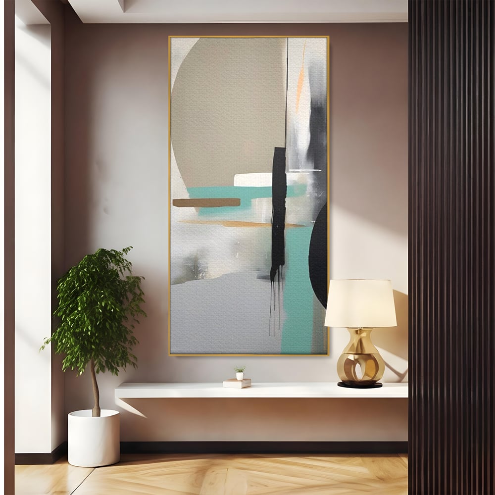 Tablou Canvas Premium LuxCanva® A1635, Abstract Circular , Room, Forme, Decorativ, Dormitor, Culori Vibrante