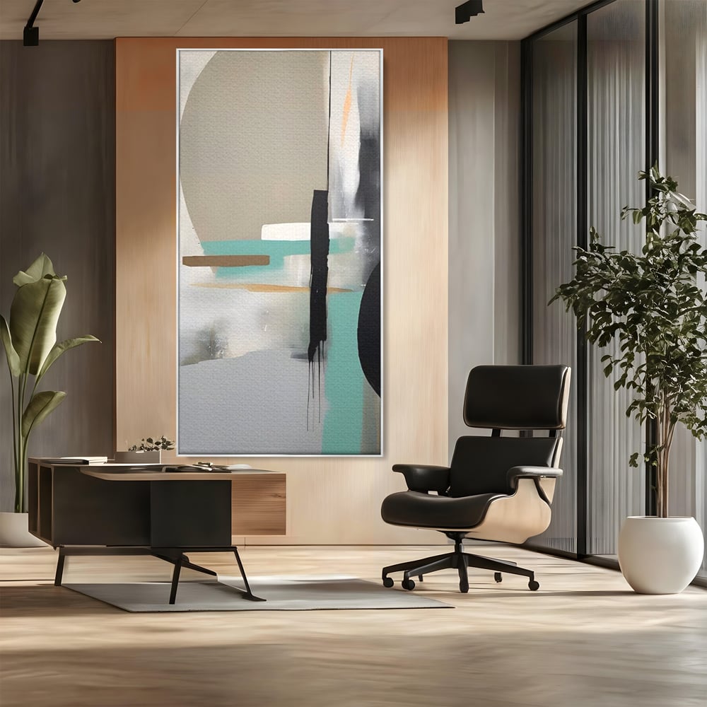 Tablou Canvas Premium LuxCanva® A1635, Abstract Circular , Room, Forme, Decorativ, Dormitor, Culori Vibrante