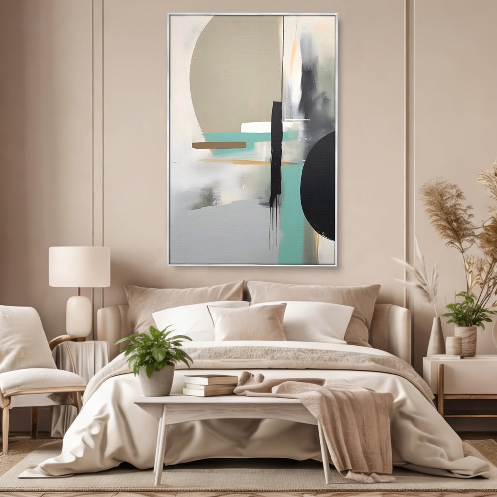 Tablou Canvas Premium LuxCanva® A1635, Abstract Circular , Room, Forme, Decorativ, Dormitor, Culori Vibrante