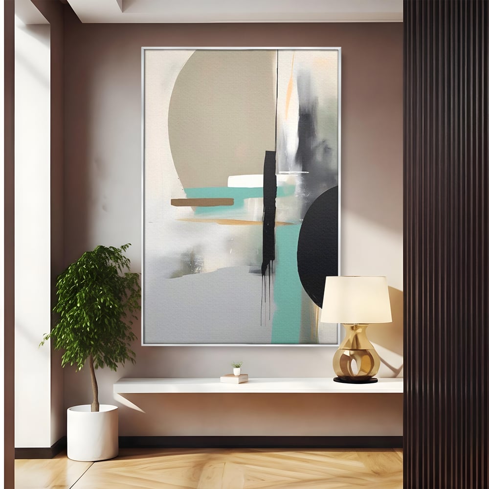 Tablou Canvas Premium LuxCanva® A1635, Abstract Circular , Room, Forme, Decorativ, Dormitor, Culori Vibrante