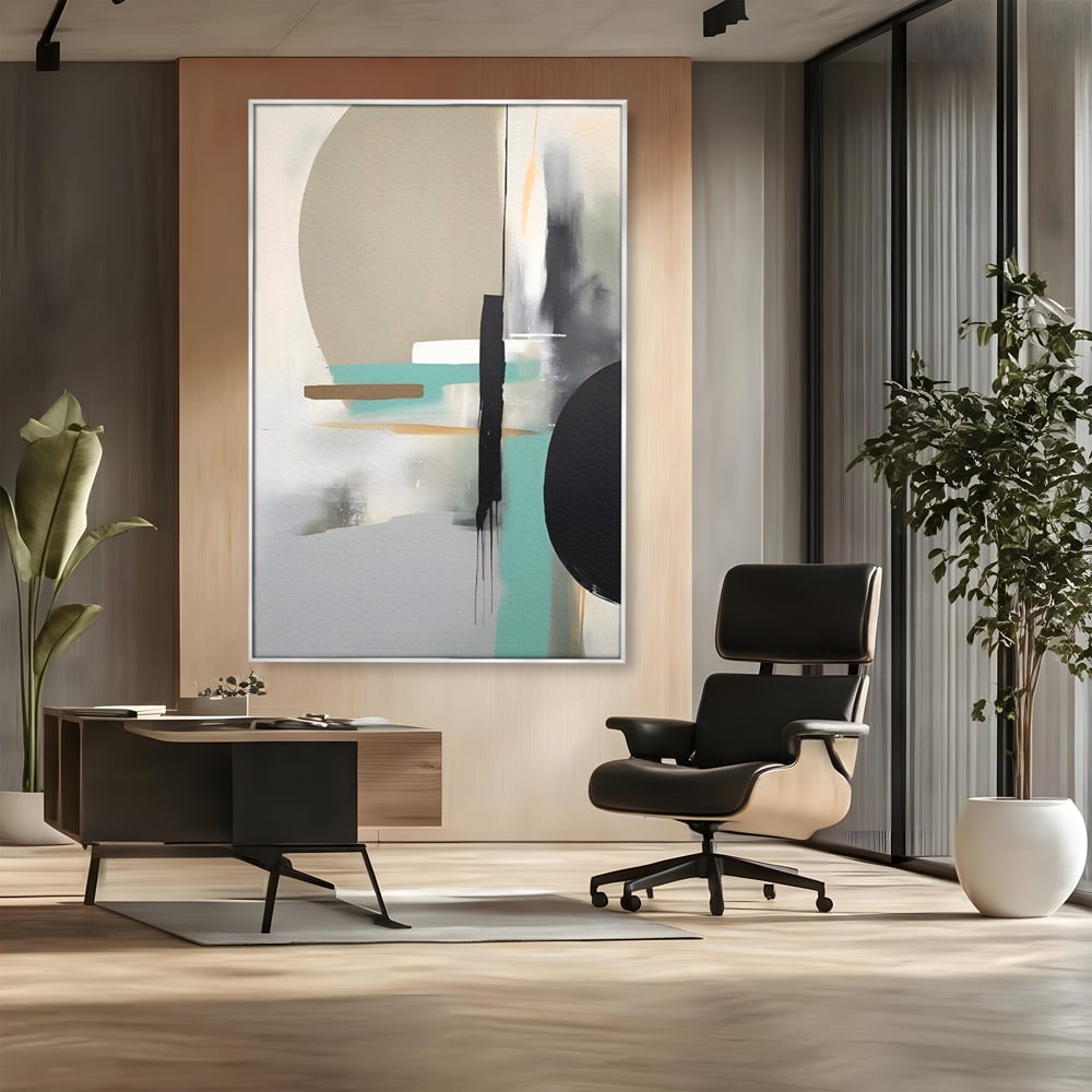 Tablou Canvas Premium LuxCanva® A1635, Abstract Circular , Room, Forme, Decorativ, Dormitor, Culori Vibrante