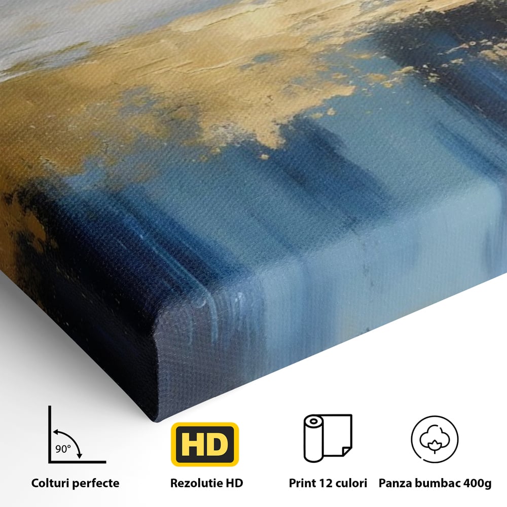 Tablou Canvas Premium LuxCanva® A1637, Adancul Marii ,  Room, Abstract, Plaja, Dormitor, Culori Vibrante