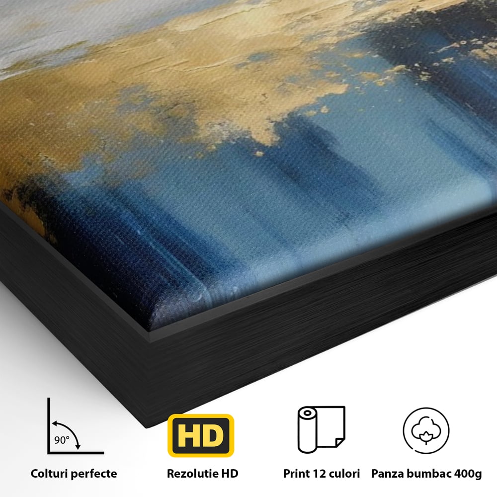 Tablou Canvas Premium LuxCanva® A1637, Adancul Marii ,  Room, Abstract, Plaja, Dormitor, Culori Vibrante