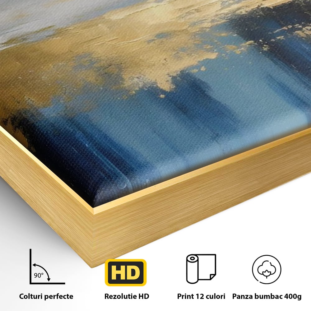 Tablou Canvas Premium LuxCanva® A1637, Adancul Marii ,  Room, Abstract, Plaja, Dormitor, Culori Vibrante