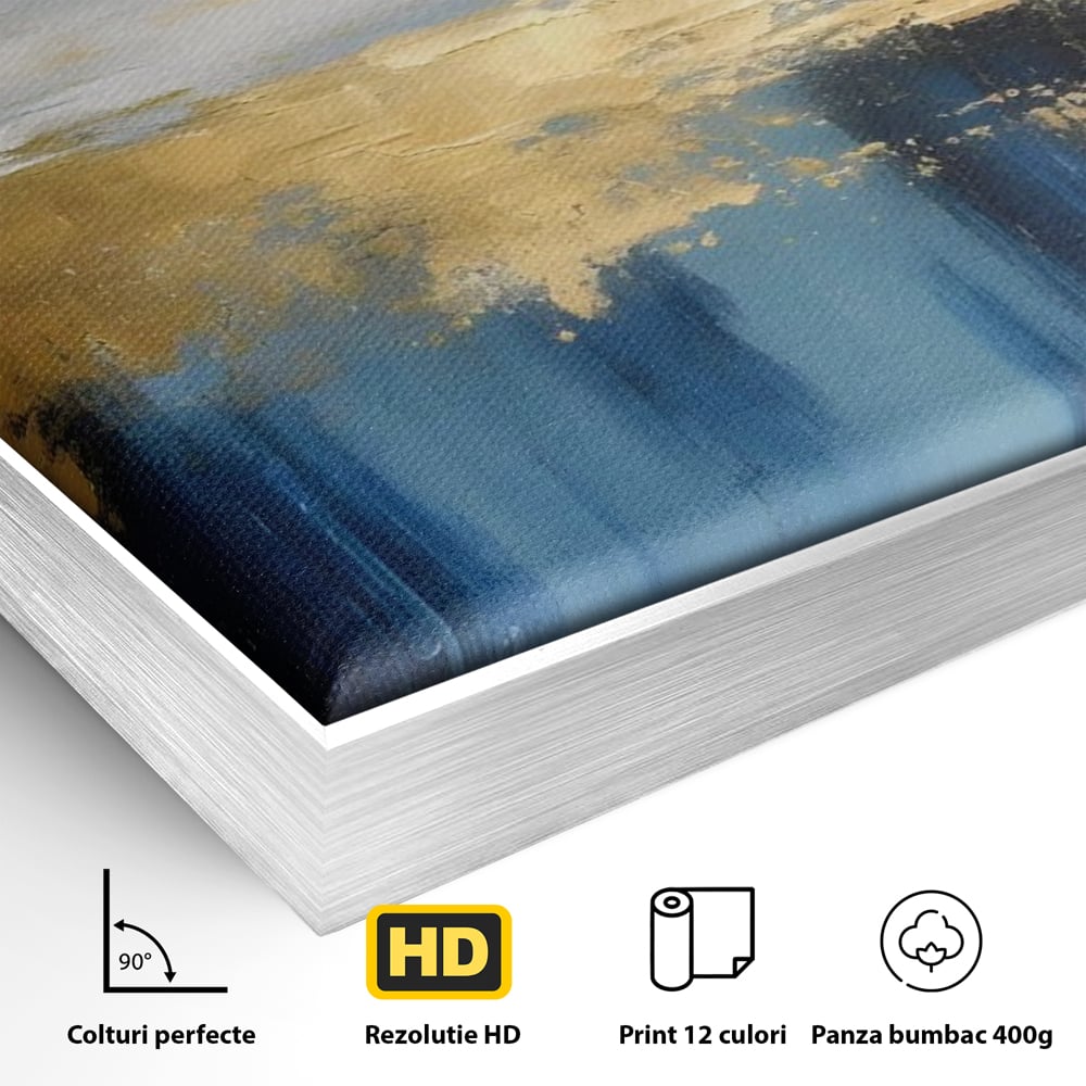 Tablou Canvas Premium LuxCanva® A1637, Adancul Marii ,  Room, Abstract, Plaja, Dormitor, Culori Vibrante